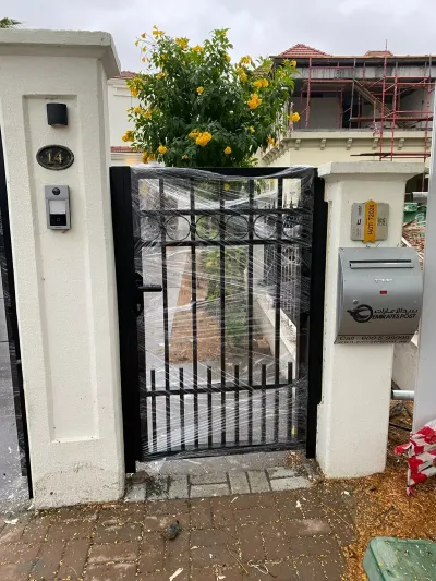 Custom metal gate fabricated by Qala Aluminium, Dubai