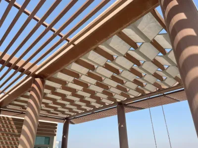 Aluminium pergola by Qala Aluminium in Dubai