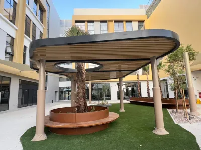 Aluminium pergola by Qala Aluminium in Dubai