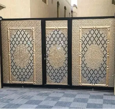 Custom metal gate fabricated by Qala Aluminium, Dubai