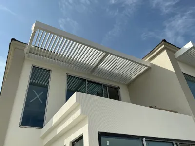Aluminium pergola by Qala Aluminium in Dubai