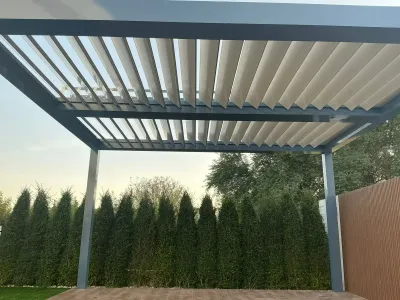 Aluminium pergola by Qala Aluminium in Dubai