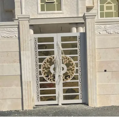 Custom metal gate fabricated by Qala Aluminium, Dubai